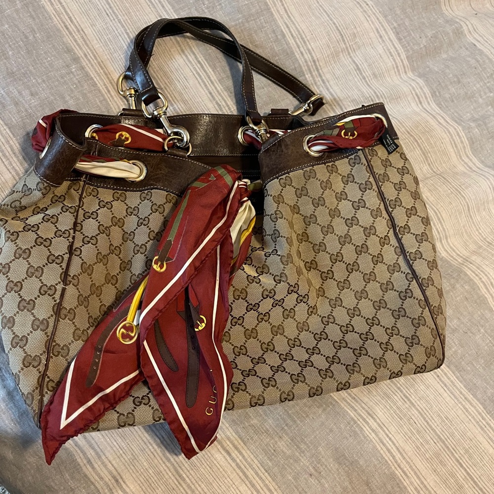 Gucci Monogrammed Purse with Scarf 2008-2009 year.
